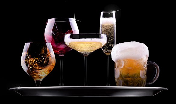 Assortiment de boissons alcoolisées